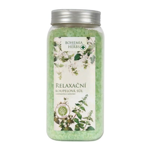 Bohemia Herbs Bylinná sůl do koupele 900 g - meduňka