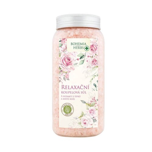 Bohemia Herbs Koupelová sůl s extrakty z plodů šípku a květů růže 900 g
