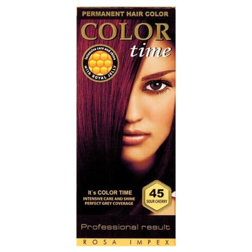 Color Time Permanentní Barva na vlasy 45 Višeň 100ml
