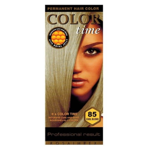 Color Time Permanentní Barva na vlasy 85 ledová blond 100 ml