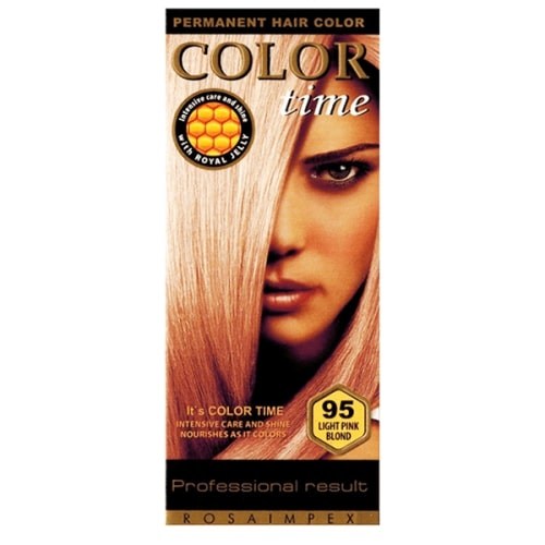 Color Time Permanentní Barva na vlasy 95 světle růžová blond 100 ml