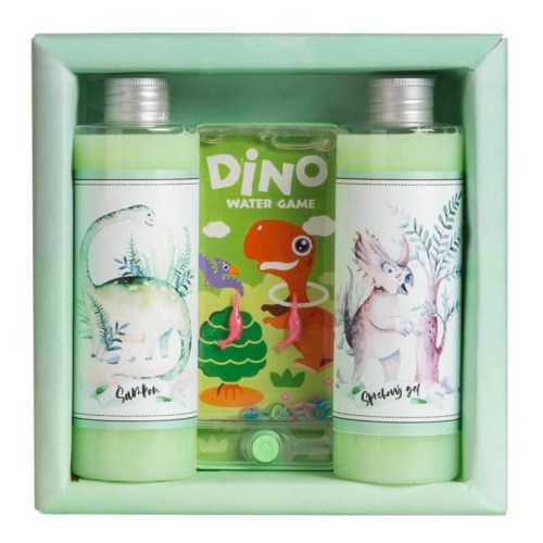 DINO kosmetická sada pro děti - sprchový gel 250 ml, šampon 250 ml a hra