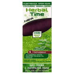Henna Herbal Time přírodní barva na vlasy 9 Lilek 75 ml