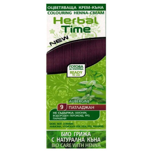Henna Herbal Time přírodní barva na vlasy 9 Lilek 75 ml