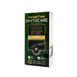 Herbal Time Phytocare permanentní barva na vlasy natural Vegan 1N černa 130 ml