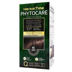 Herbal Time Phytocare permanentní barva na vlasy natural Vegan 5C zlatý kaštan 130 ml