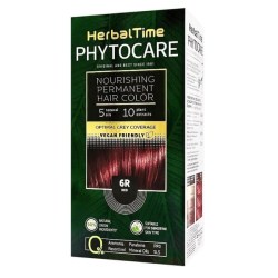Herbal Time Phytocare permanentní barva na vlasy natural Vegan 6R červena 130 ml