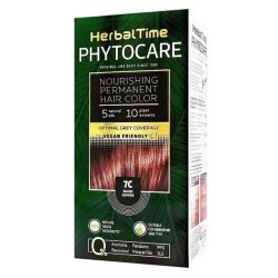 Herbal Time Phytocare permanentní barva na vlasy natural Vegan 7C teplá měděná 130 ml
