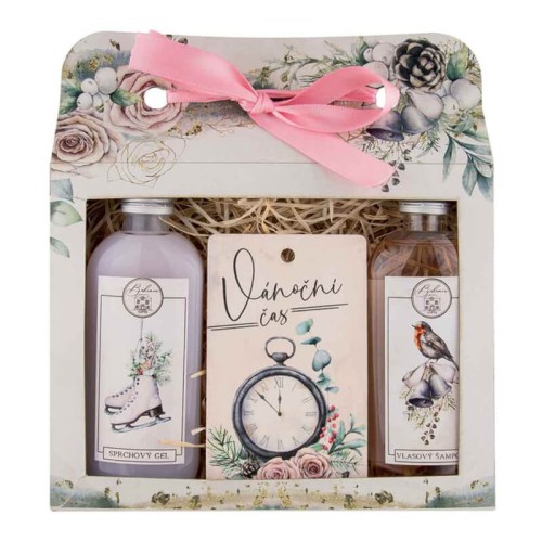 Vánoční kosmetická sada - Vánoční čas s vůní šípek a růže 2 x 100 ml 