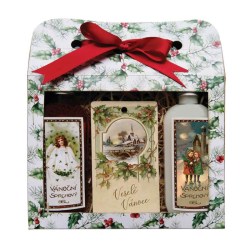 Vánoční kosmetická sada - Veselé Vánoce s vůní jablko skořice 200 ml